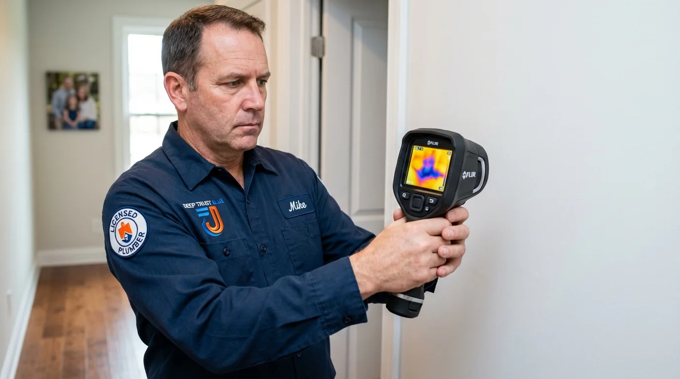 Thermal imaging leak detection by Johns Plumbing LLC in Richlandtown